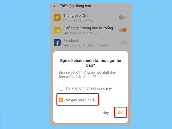 Cách tắt thông báo và chặn quảng cáo trên UC Browser bước 3