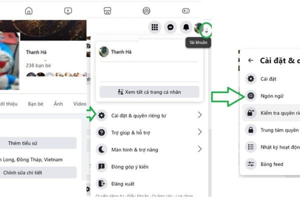 Cách thay đổi Messenger bị tiếng Anh trên máy tính bước 1