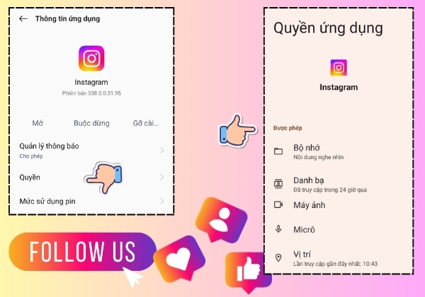 Instagram bị lỗi mạng liên kết không xác định