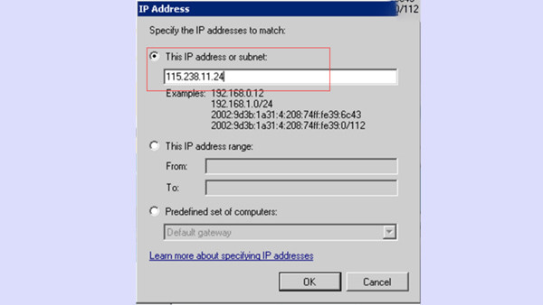Chặn IP truy cập server bằng Windows Firewall bước 4 Chặn IP truy cập server bằng Windows Firewall bước 4