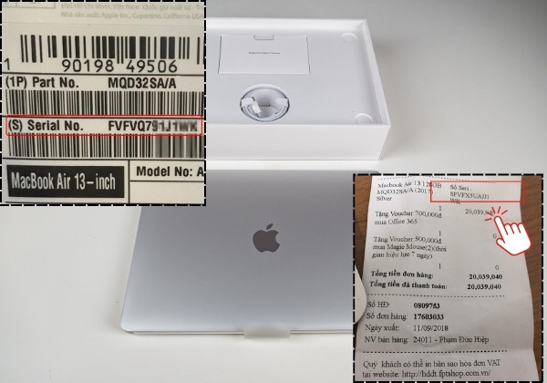 Cách Check Serial Macbook