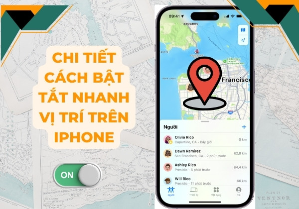Bật tắt nhanh vị trí trên iPhone
