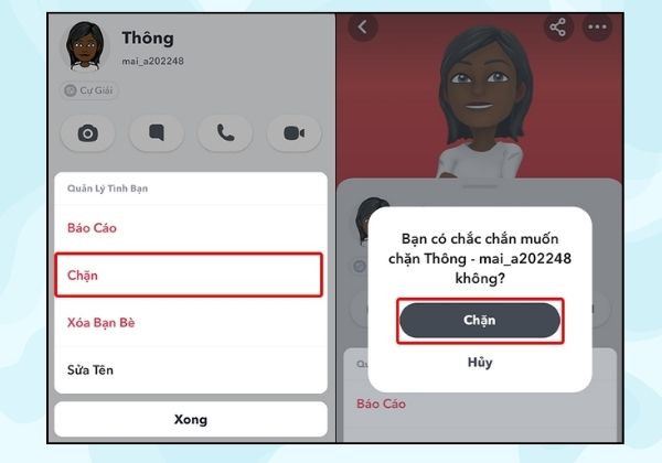 Cách chặn trên Snapchat