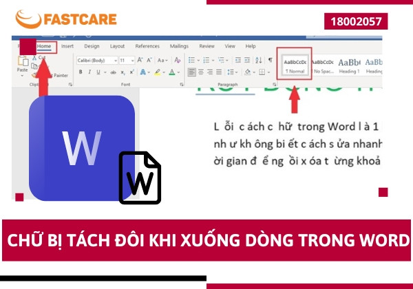 Chữ bị tách đôi khi xuống dòng trong Word Chữ bị tách đôi khi xuống dòng trong Word