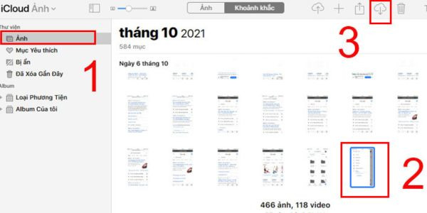 Copy ảnh từ iPhone sang máy tính qua iCloud Photos B3
