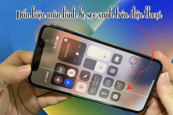 Màn hình bị sọc xanh