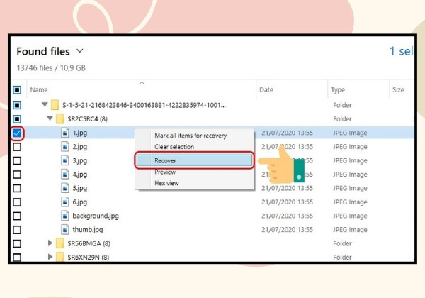 Cách lấy lại file khi bấm Shift Delete