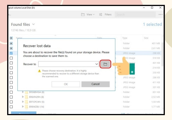 Cách lấy lại file khi bấm Shift Delete