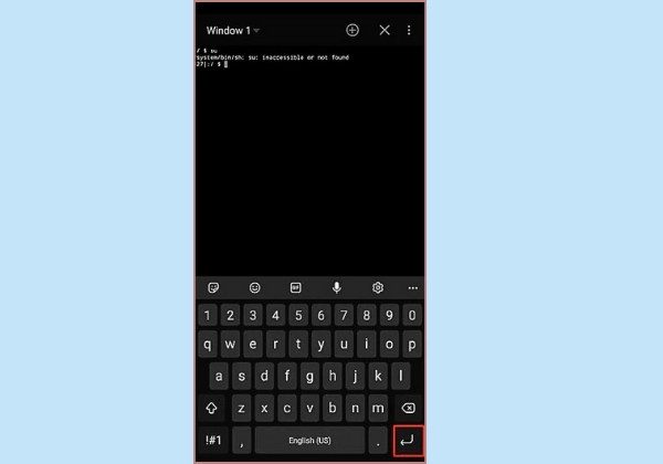 Dùng Terminal Emulator để kiểm tra B2 Dùng Terminal Emulator để kiểm tra B2