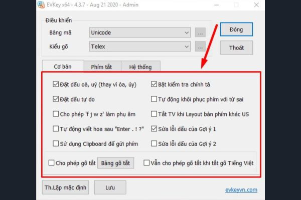 Bộ gõ Tiếng Việt EVKey