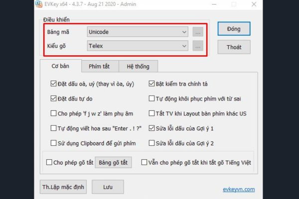 Bộ gõ Tiếng Việt EVKey