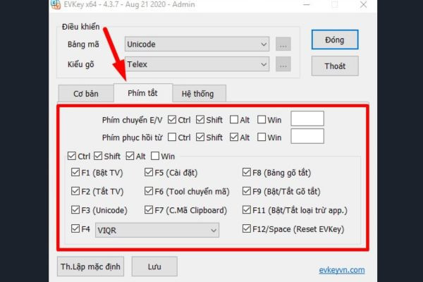 Bộ gõ Tiếng Việt EVKey