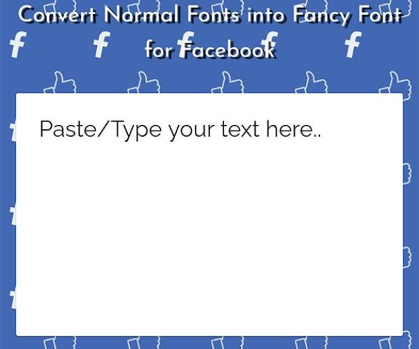 Facebook Font Generator bước 2