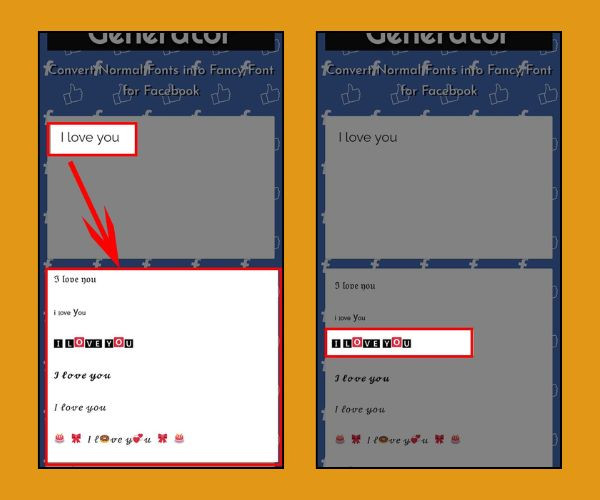 Facebook Font Generator bước 3