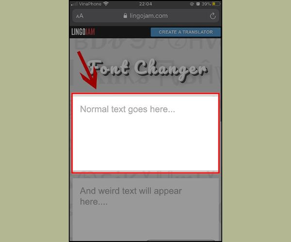 Font Changer bước 2