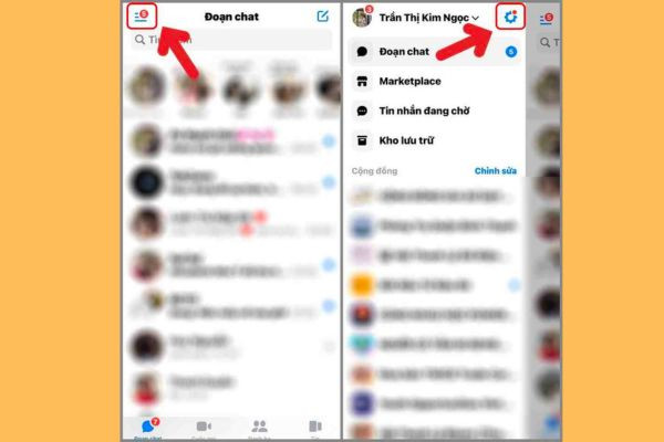 Gỡ mã hóa đầu cuối trên messenger - máy iPhone bước 1