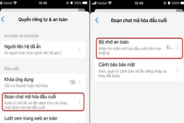 Gỡ mã hóa đầu cuối trên messenger - máy iPhone bước 2