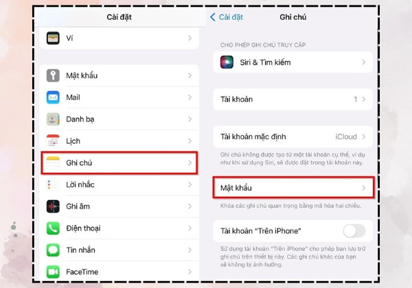 Khoá ghi chú bằng Face ID