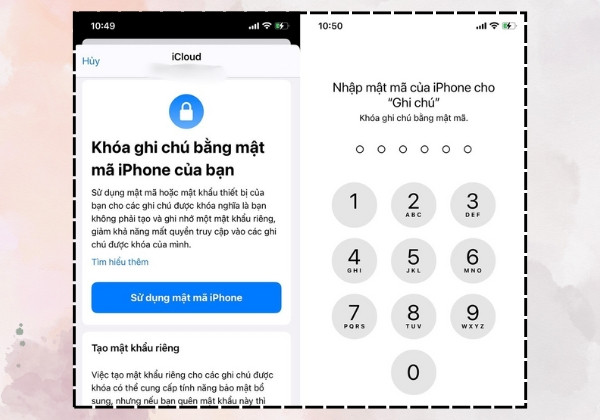Khoá ghi chú bằng Face ID