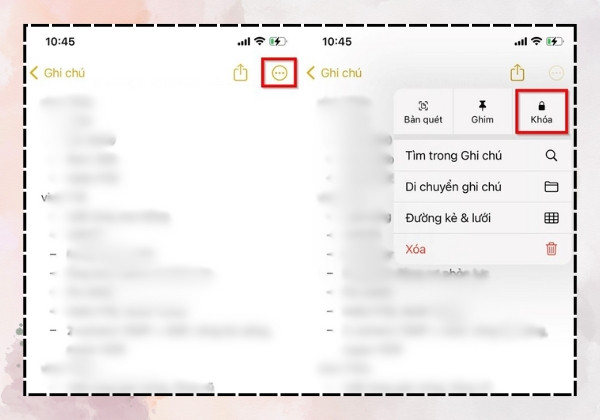 Khoá ghi chú bằng Face ID