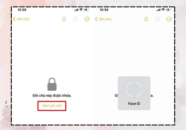 Khoá ghi chú bằng Face ID