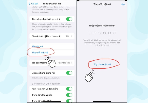 Cách đổi mật khẩu 6 số thành 4 số