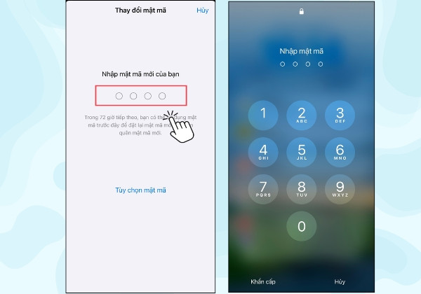 Cách đổi mật khẩu 6 số thành 4 số