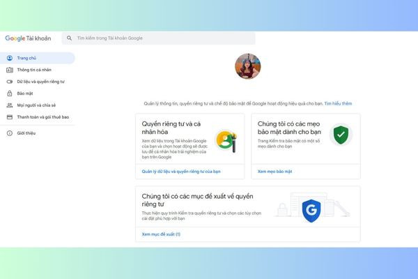 Hướng dẫn đăng ký Google Passkey bước 1
