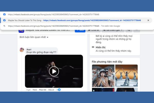 Hướng dẫn download clip comment Facebook trực tiếp bước 3