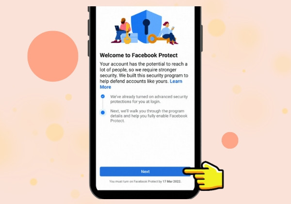 Bật Facebook Protect để mở khóa tài khoản của bạn