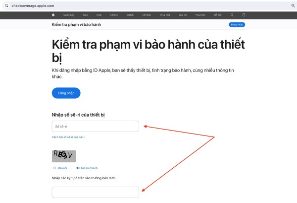 Kiểm tra IMEI iPhone chính hãng trên trang chủ Apple