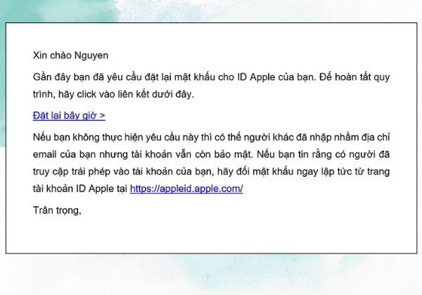 Lấy lại mật khẩu iCloud bằng tài khoản Gmail B3