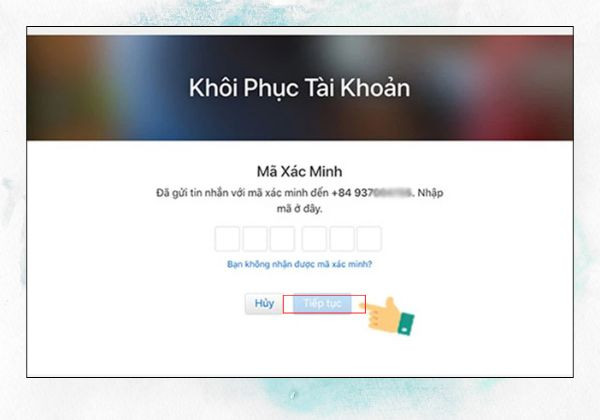 Lấy lại mật khẩu iCloud sử dụng máy tính b4