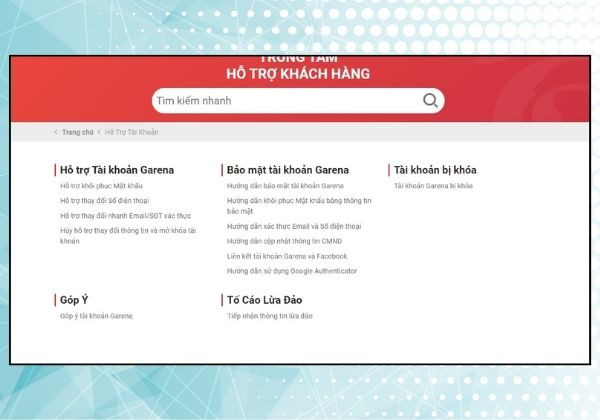 Hỗ trợ Garena