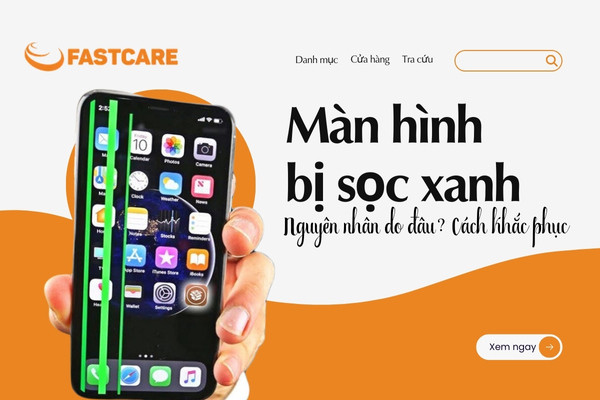 Màn hình bị sọc xanh