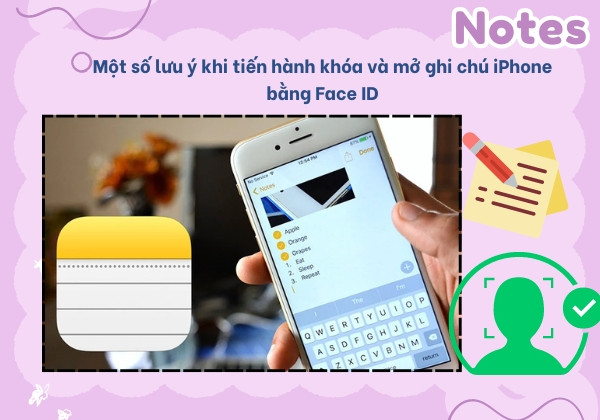 Khoá ghi chú bằng Face ID