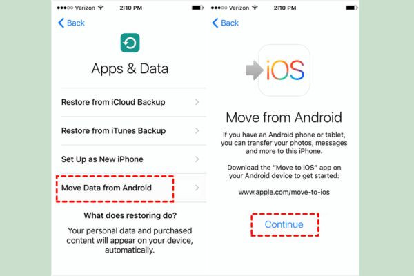 Move to iOS B2 Move to iOS B2