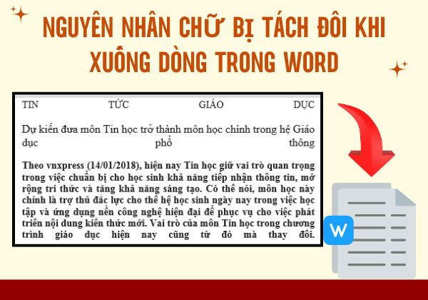 Chữ bị tách đôi khi xuống dòng trong Word Chữ bị tách đôi khi xuống dòng trong Word