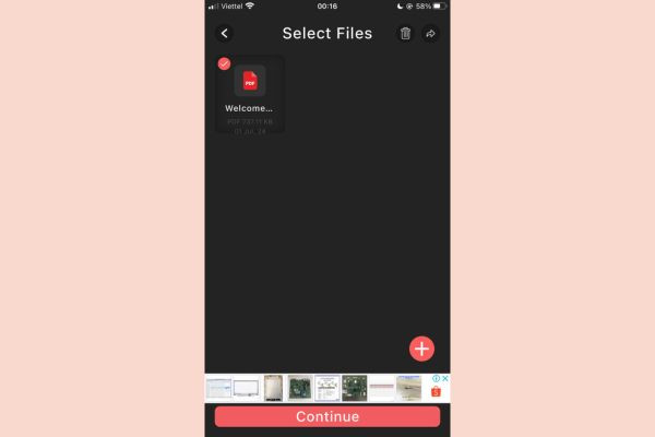 Tách file PDF trên điện thoại bằng PDF Utils
