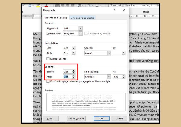 Chữ bị tách đôi khi xuống dòng trong Word Chữ bị tách đôi khi xuống dòng trong Word
