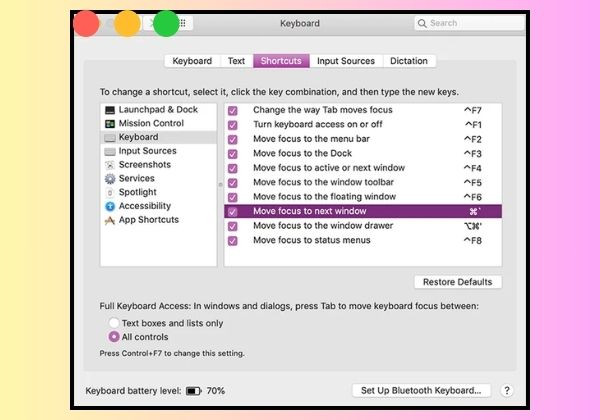 Chuyển Tab trên MacBook