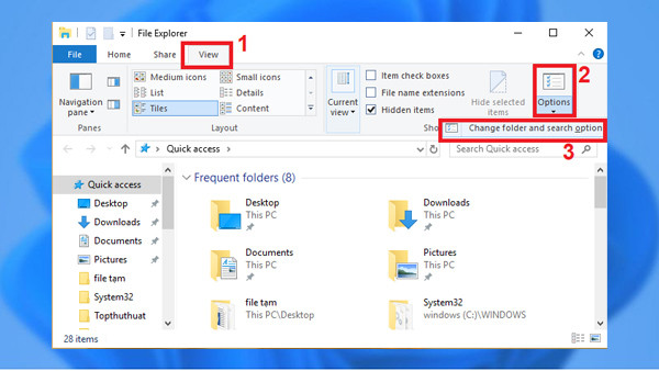Tắt quảng cáo ở File Explorer Windows 10 bước 1