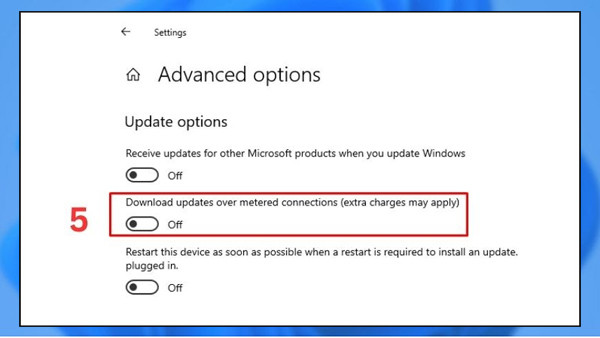 Tắt cập nhật Windows 11 thông qua thiết lập mạng bước 3