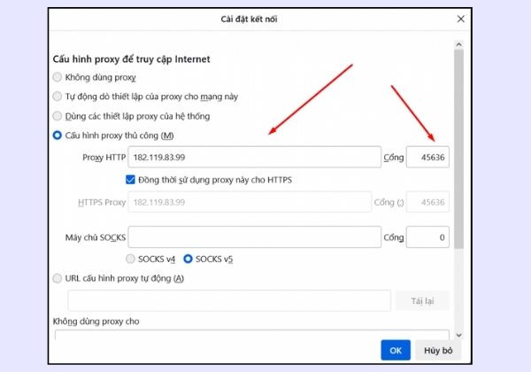 Cài đặt Proxy cho máy tính