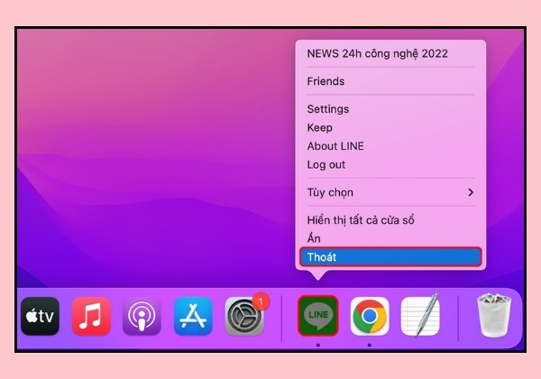 Macbook treo ứng dụng