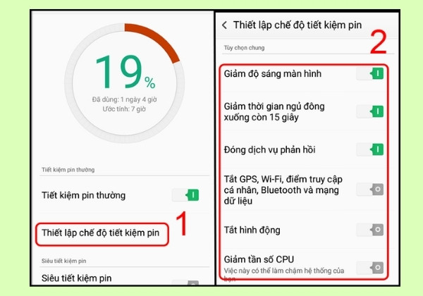 Bật tiết kiệm pin nhiều có sao không