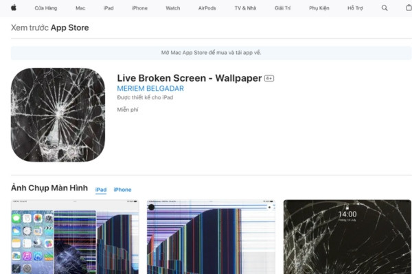 Ứng dụng Live Broken Screen - Wallpaper Ứng dụng Live Broken Screen - Wallpaper