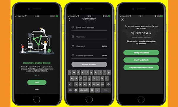 Ứng dụng truy cập web bị chặn trên iOS - Proton VPN bước 1 Ứng dụng truy cập web bị chặn trên iOS - Proton VPN bước 1