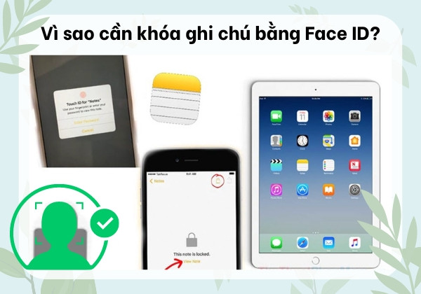 Khoá ghi chú bằng Face ID
