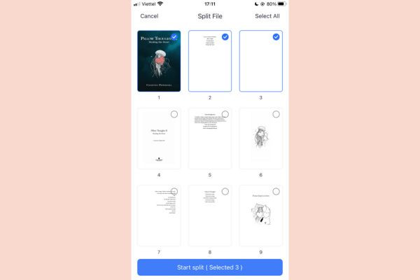 Tách file PDF trên điện thoại bằng WPS Office